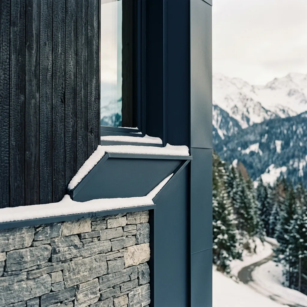 Architecture de montagne, bois et zinc