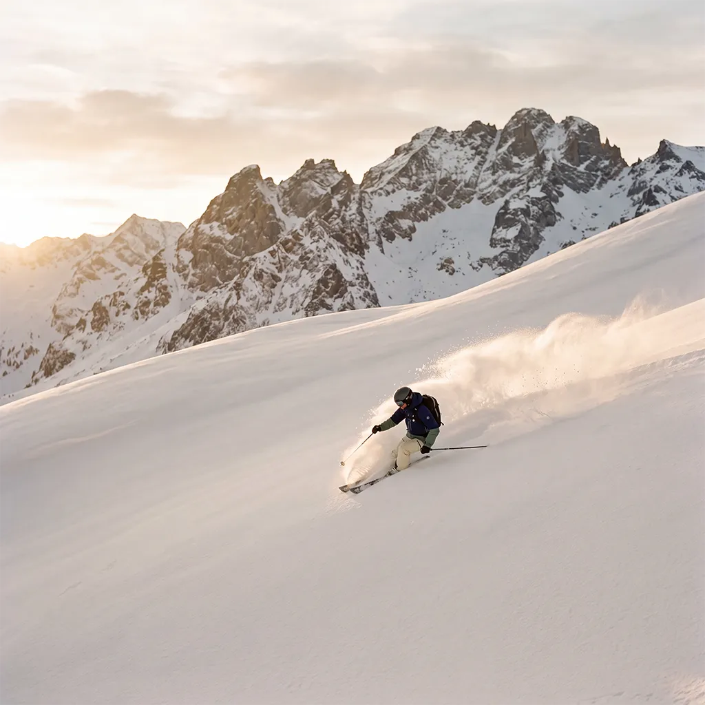 Ski en poudreuse à Tignes