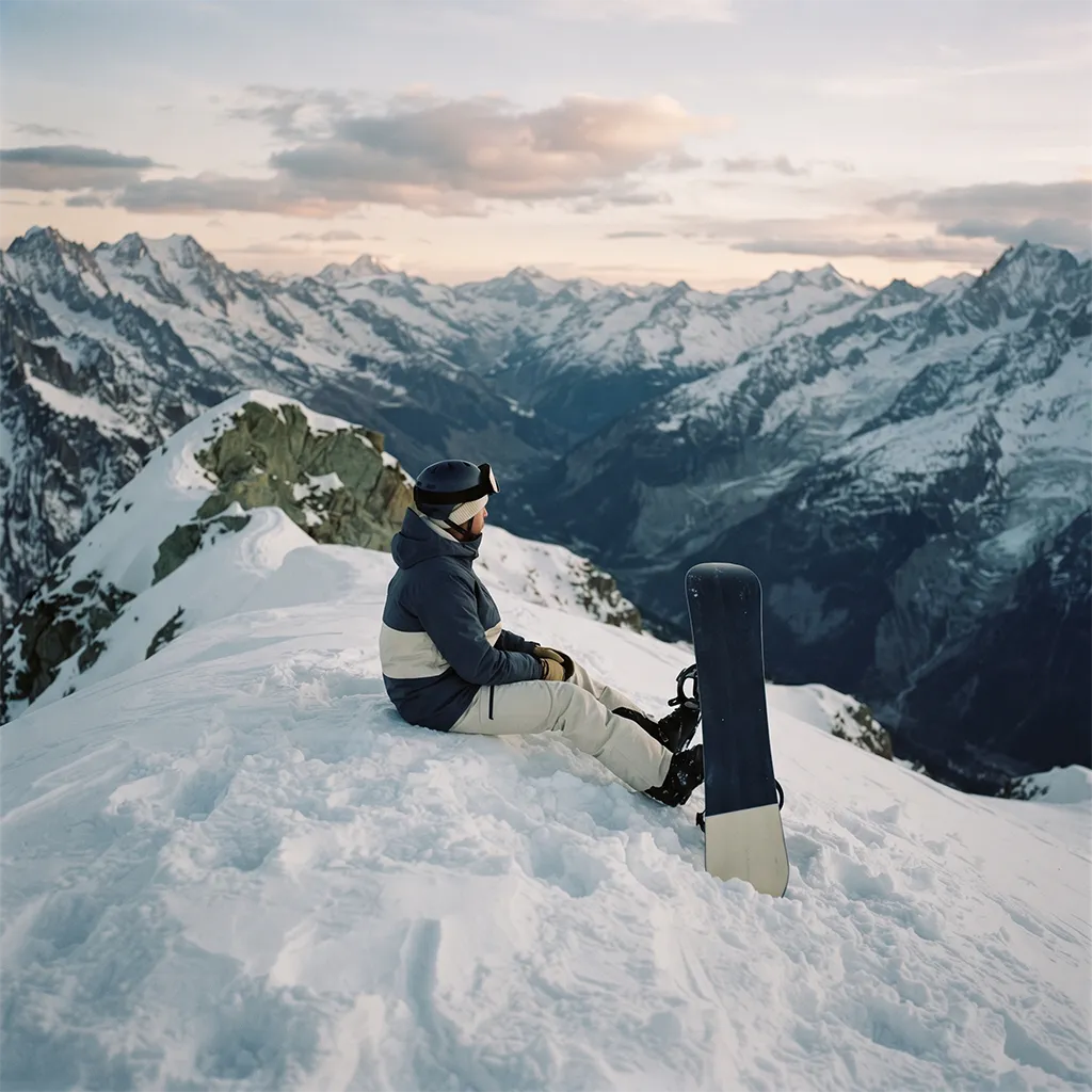 Snowboarder en action